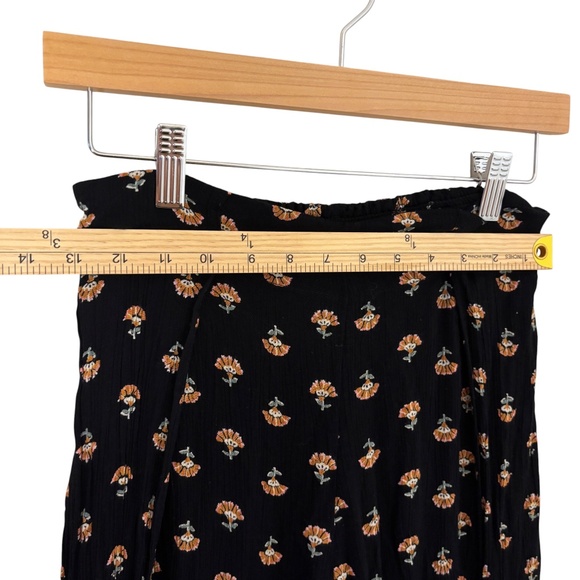 Billabong Black Floral Wide-Leg Split Pants Size Large Floral pattern - Picture 11 of 13